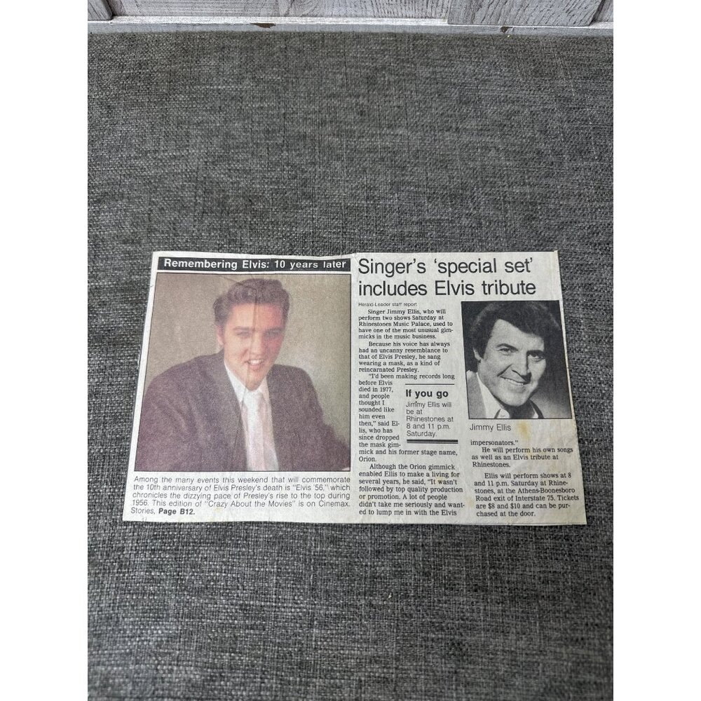 Vintage Elvis Presley Newspaper Clippings & Memorabilia Rare Collection - Picture 6 of 14